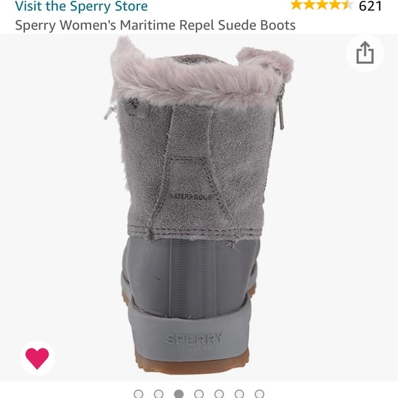 Women’s fur lined, waterproof Sperry boots, size 9. NWT.